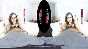 young tattooed german chubby girl with glasses poses seductively