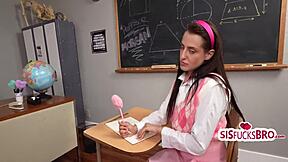 Can Step Siblings Handle Hot Teacher In Detention?