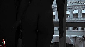 Double anal fisting for Lady Ana in epic Colosseum scene