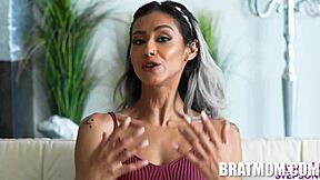 Veronica's guilty pleasure: a hardcore night with her daughter's date, fucking his big tits and ass in POV