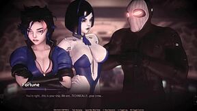 I-I mean, the huntress virgin's ass got taken as an apology in this lesbian double penetration with dildos and toys, oh gosh!