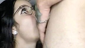 Young Naughty Swallows All In Blowjob, Gets Hot Cum On Chest!