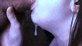 juicy neighbor deepthroats huge cock and spits in dorm