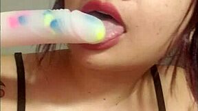 Watch this beautiful young girl teach you how to suck cock with her pretty lips.