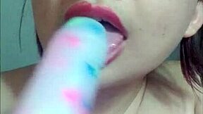 Watch this beautiful young girl teach you how to suck cock with her pretty lips.