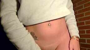 Boldly fucking my cute cousin with natural tits at midnight