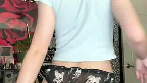 Petite teen amateur cums hard twice masturbating her pussy