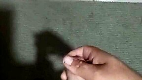 Masturbating alone at home.