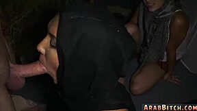 Arab pregnant egyptian coach in military uniform gets hardcore action