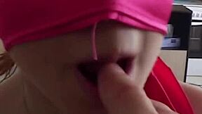 Aprill's blindfolded doggy fuck.