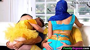 Past Halloween swap with step-daughters in garage orgy.