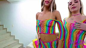 bisexual naughty brazilian girls love cock deep in their asses, filling mouths with cum 😈