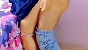 i drilled a hole in my neighbor's wall and ended up pounding her hot bare pussy