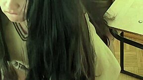 Cum inside me quick before they catch us, I begged the schoolgirl to drop her skirt for public classroom action in homemade vid! 😈