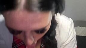 British girlfriend masturbates with toys on webcam POV