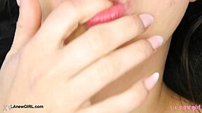 Asian teen model shows her body in photoshoot.