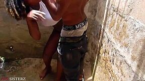 German babe bent over for hard outdoor cumshot action.