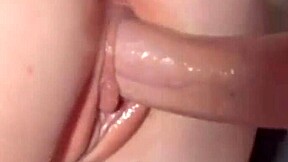 petite teen moans as cum drips between her lips continuously
