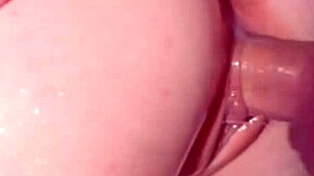 petite teen moans as cum drips between her lips continuously
