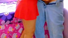 Latina enjoys hardcore anal with married neighbor in his bed, sucking every drop