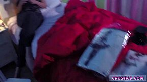 Step sister swallows for Halloween fun out of the family!