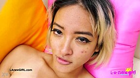 i watch petite gorgeous asian model show sexy body on sofa for father in law