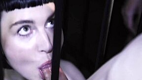 Bound Brunette Rips Clothes For Orgy