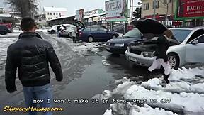 Slippery NURU MASSAGE couple.