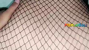 Gothic nympho neighbor gets fucked from behind and cums messy