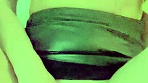 Cute blonde babe plays with toys