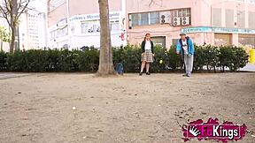 Old dude DON JORGE teaches amateur spanish teen NATALYY HOTT how to DEEPTHROAT