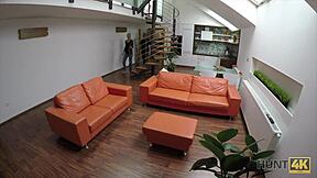 Blonde stops fighting with boyfriend for stranger's money