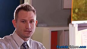 Petite latina babe delivers intense footjob in high definition