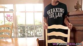 Restrained Teen Student Gets Fucked in Outdoor Bondage