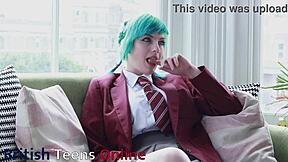 british 18-year-old student eaten out by teacher before swallowing his cum load.