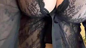 Thick latina dances in see-through lingerie at home