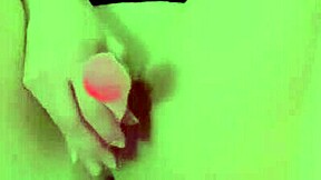 Cute blonde babe plays with toys