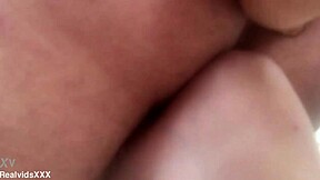 Curvy European wife enjoys homemade moment