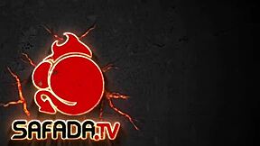 Blonde crossdresser gets black cock in the yard