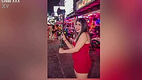 Sexy Asian gogo stripper rips clothes and fingers herself on stage