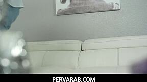 PERVARAB - Cute Arab Babe Veronica Valentine Bounces Her Big Round Ass on Lucky Stud's Cock