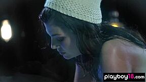 sexy teen jessica rex massages her girlfriend jennifer jacobs passionately