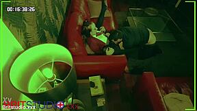 Voyeur Student Spies On Teacher Bent Over In Costume At Party, Watching Foreplay And Big Ass Action.