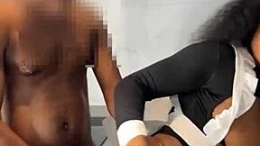 Ebony Maid Caught Riding Boss! Full Video!