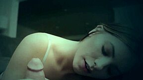 Watch this amateur teen tug cum in pov, contrasting her innocence with the action