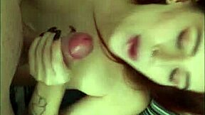 My new mistress enjoys sucking cock in couple's intimate moment