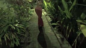 licking balls for breakfast, then doggy on stairs?