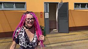 filming wild vacation with intense teen 18+ spanking outdoors