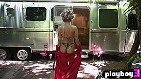 yo, check kayci darko, perfect blonde teen posing naked in a camper with killer curves