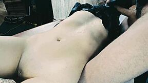 Insane woman locked in a cell, used just for her tight pussy